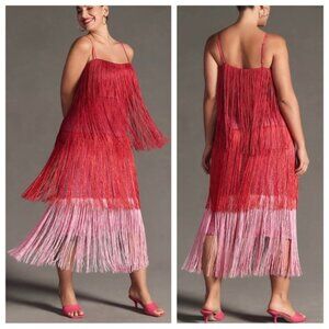 Anthropologie Fringe Tier Dress